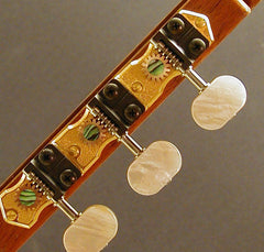 Traditional Gold with Mother of Pearl knob and Abalone Dot